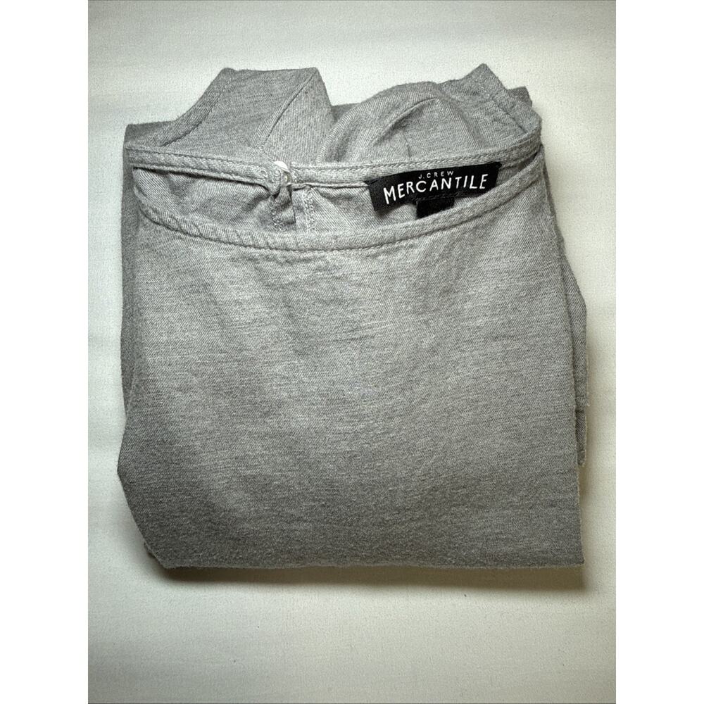 J Crew Mercantile Womens Gray Long Bell Sleeve Top 100% Cotton Shirt Sz 14 EUC - Picture 11 of 11